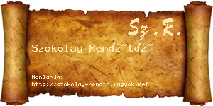 Szokolay Renátó névjegykártya
